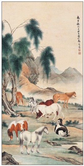 定制2014年馬年月歷-長對開珠光藝術(shù)紙月歷